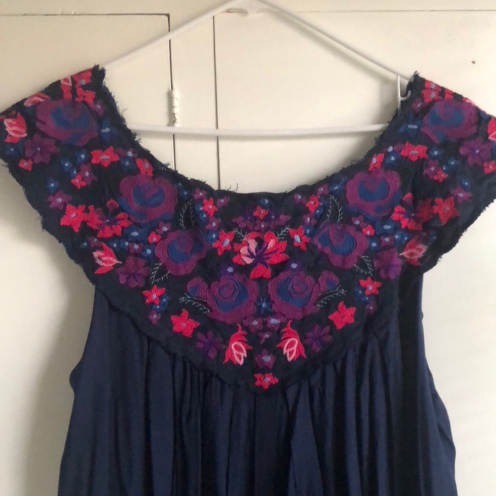 The Flower Embroidered Mini Dress - Picture 3 of 7